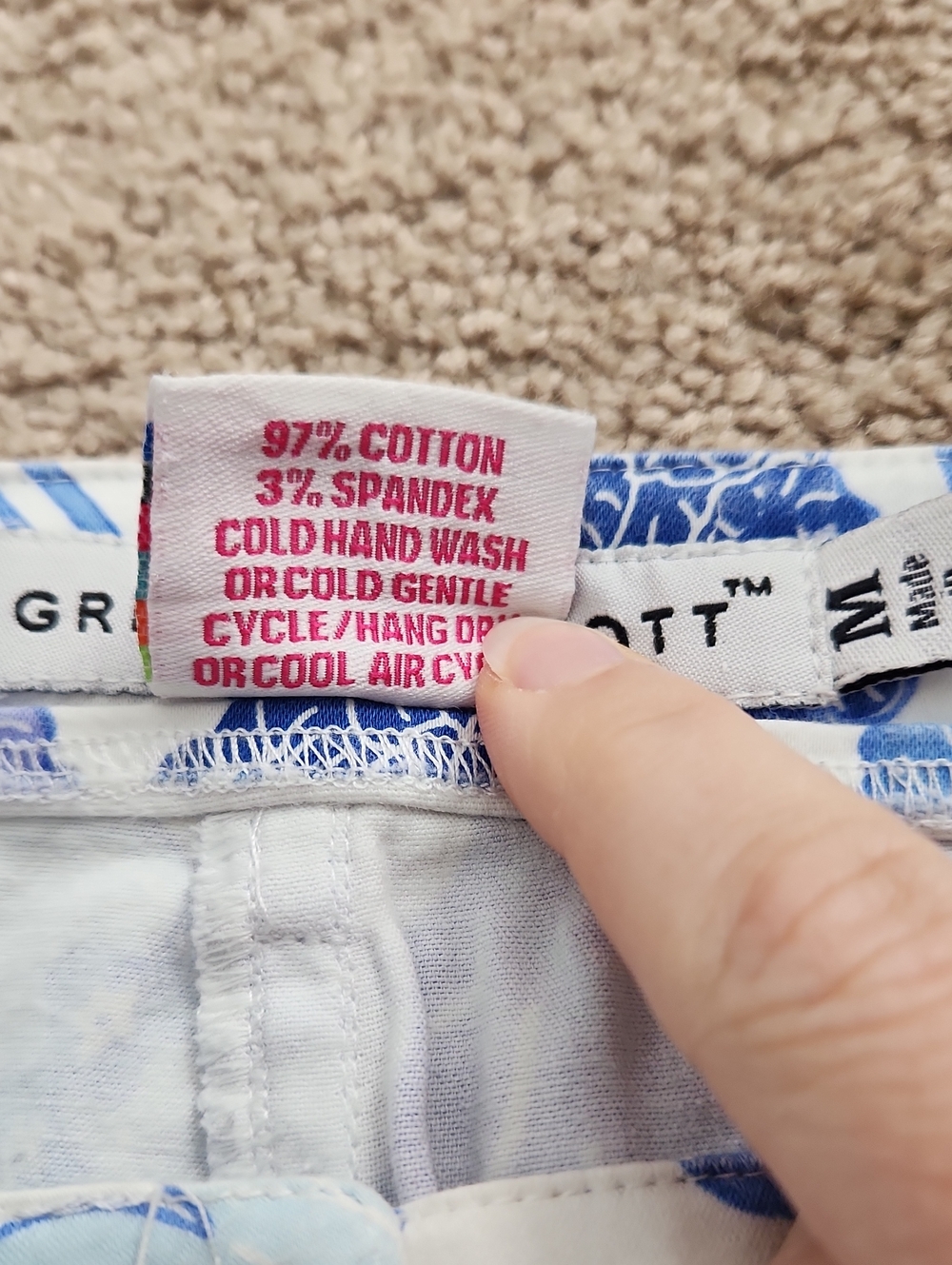 Gretchen Scott Floral Pants Medium Bohemian Cottagecore Cotton Blend Botanical - Picture 4 of 5